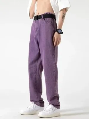 Men's Purple Regular Fit Jeans — view 5