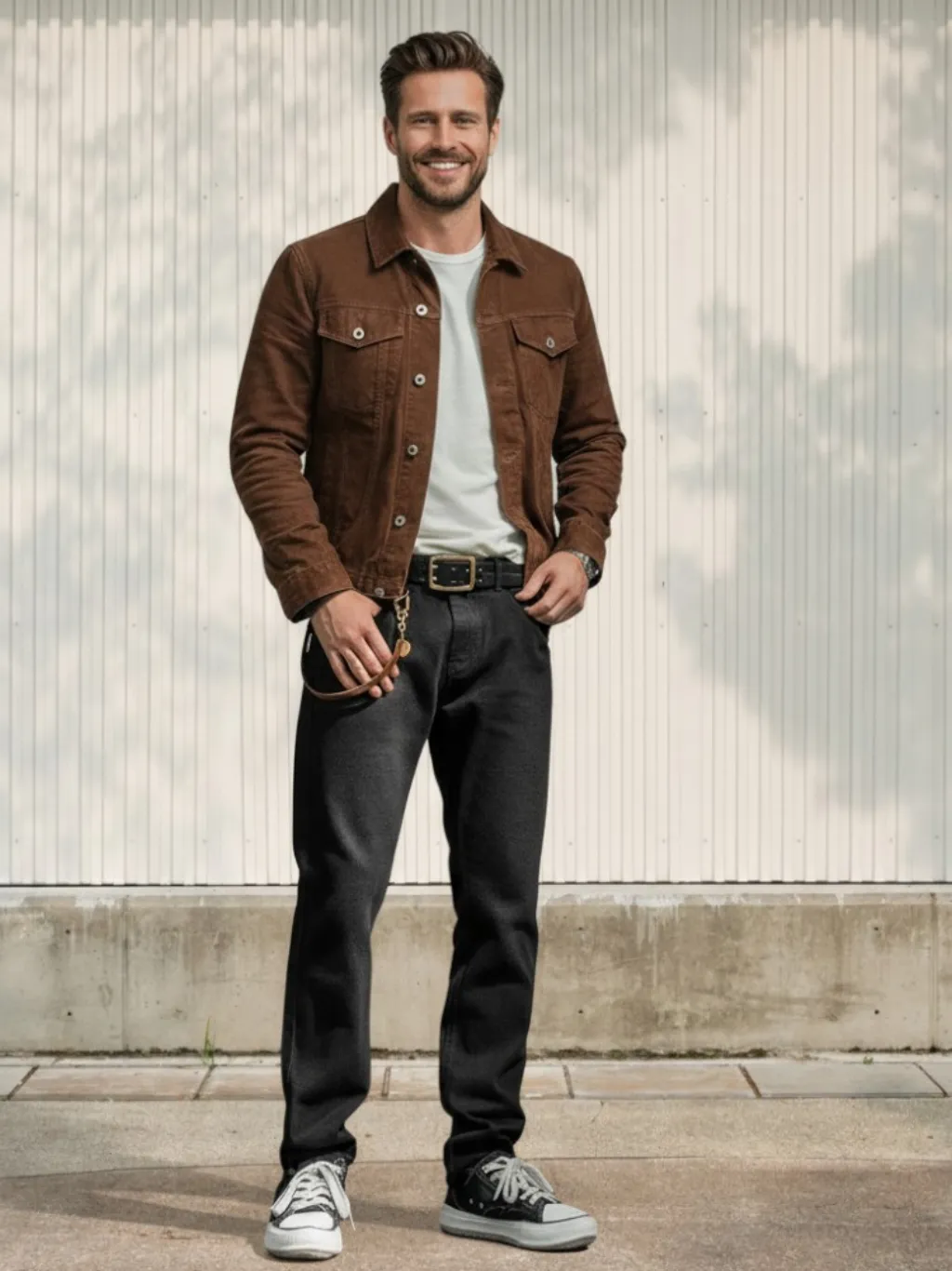 Men's Raw Black Tapered Jeans, Dense Denim