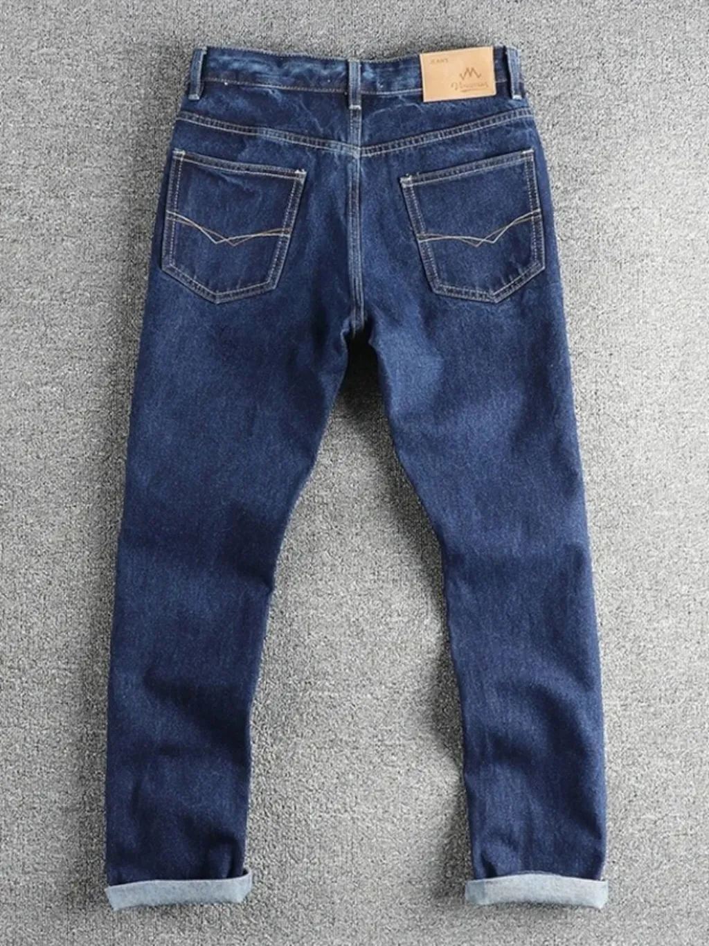 Men's Raw Blue Straight Jeans, 100% Cotton — quality denim, made to last