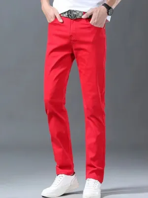 Men's Red Regular Fit Jeans — view 2