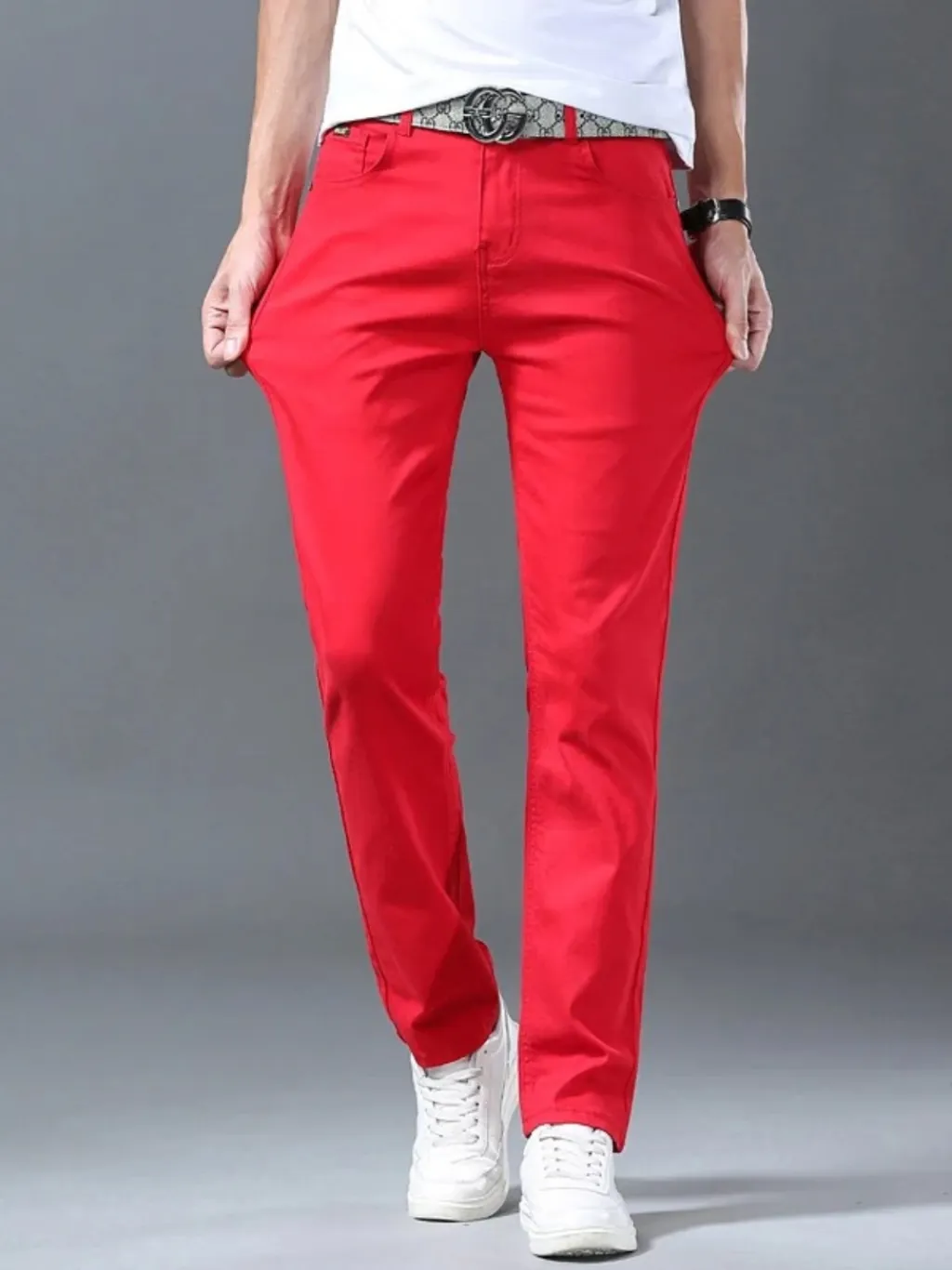 Men's Red Regular Fit Jeans — quality denim, made to last