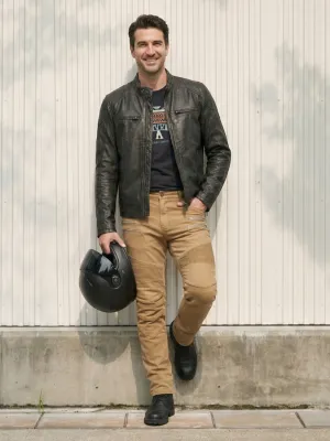 Men's Reinforced Motorcycle Jeans with CE Knee & Hip Armour — view 1