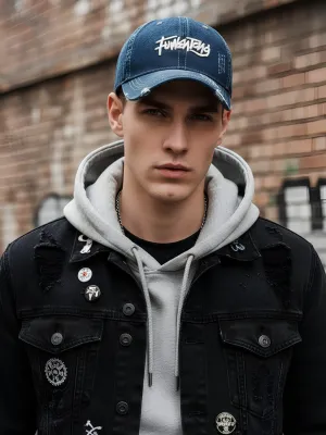 Men's Ripped Denim Cap — view 2