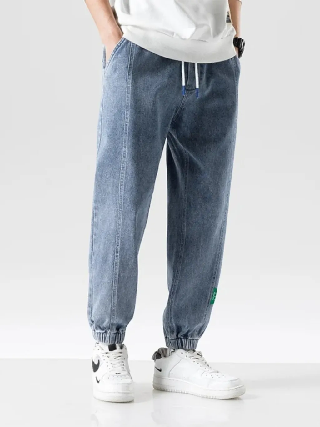 Men's Streetwear Jeans with Elastic Waist & Ankles — a pair designed to be worn everywhere