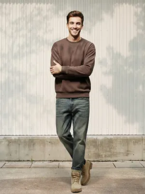 Men's Tapered Jeans in Authentic Aged Denim — view 1