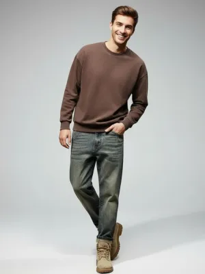 Men's Tapered Jeans in Authentic Aged Denim — view 4