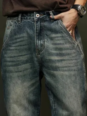 Men's Tapered Jeans in Authentic Aged Denim — view 5