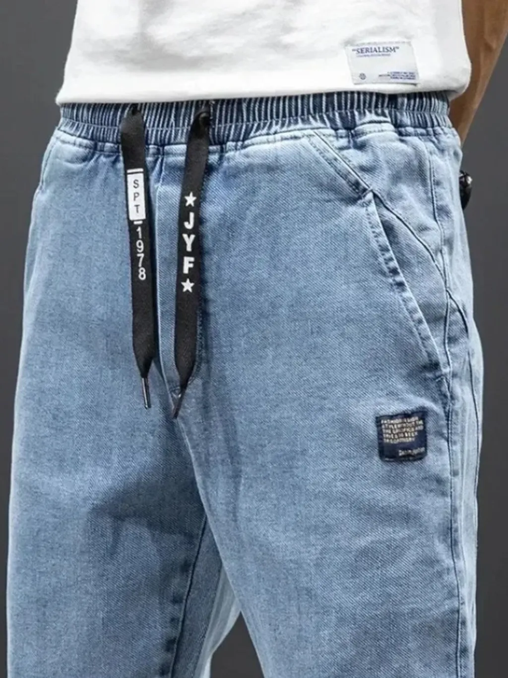 Men's Urban Jogger Jeans with Elastic Waist — quality denim, made to last