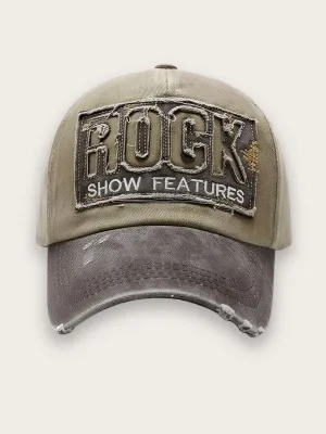 Men's Vintage Denim Cap with Rock Embroidery — view 9