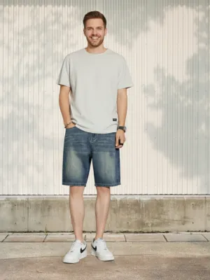 Men's Vintage Washed Denim Shorts — view 1
