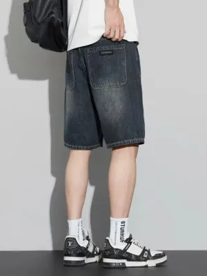 Men's Vintage Washed Denim Shorts — view 3