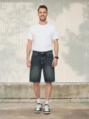 Men's Vintage Washed Denim Shorts — view 7