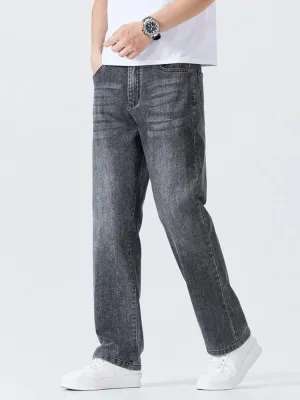 Men's Washed Grey Regular Jeans, Vintage Look — view 2