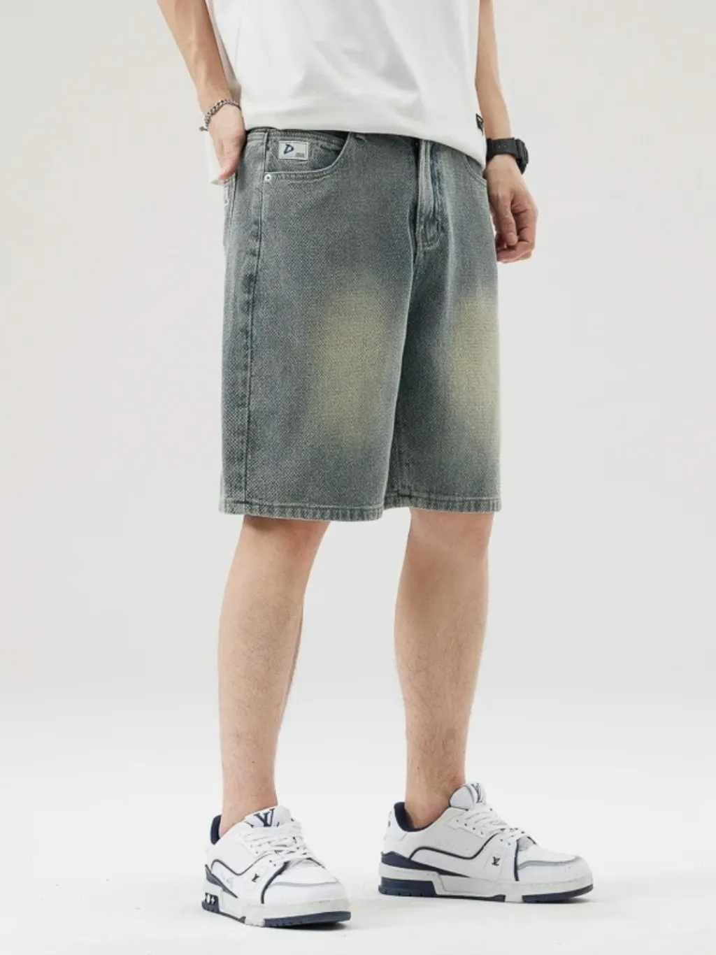 Men's Washed Herringbone Denim Shorts — a pair designed to be worn everywhere