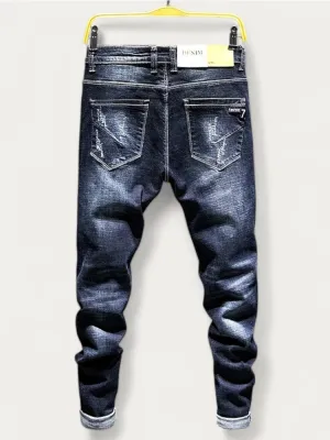 Men's Washed Ripped Tapered Jeans, Urban Cut — view 3