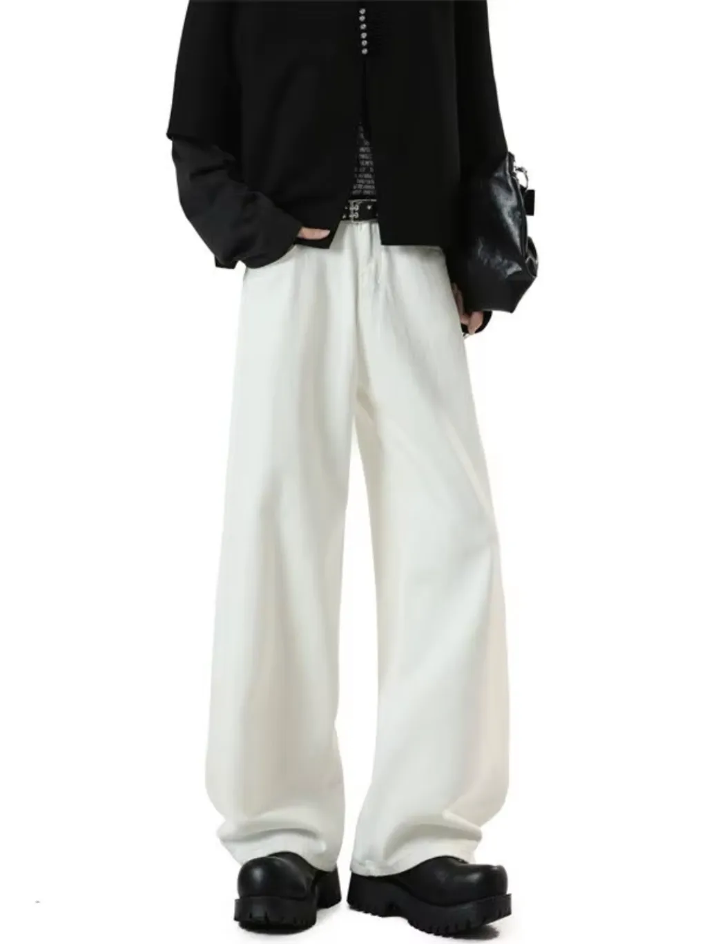 Men's White Loose Fit Jeans — a pair designed to be worn everywhere