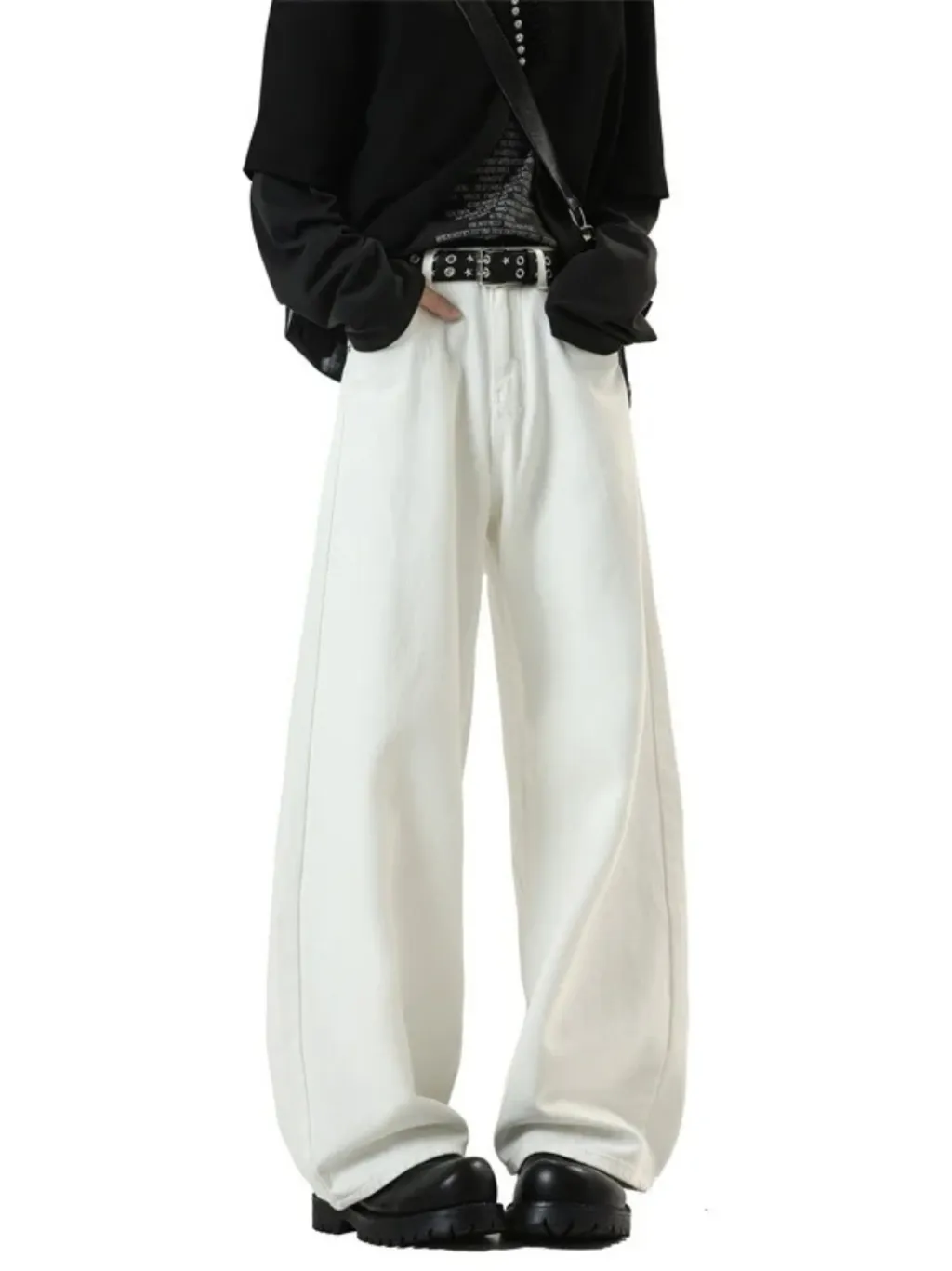 Men's White Loose Fit Jeans — quality denim, made to last
