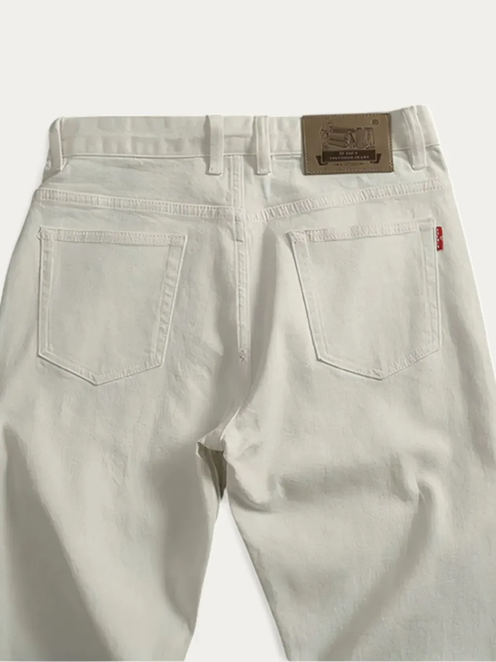 Men's White Straight Jeans, Minimal Clean Style — endless ways to style it