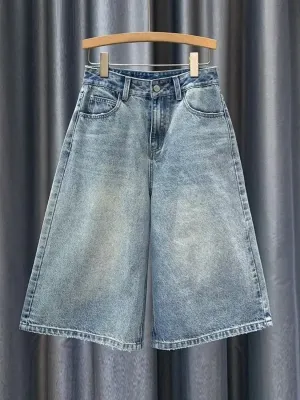 Vintage Blue Washed Denim Skort — view 3