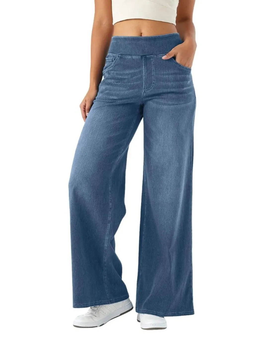 Women's Baggy Jeans with Elasticated Waist — a pair designed to be worn everywhere