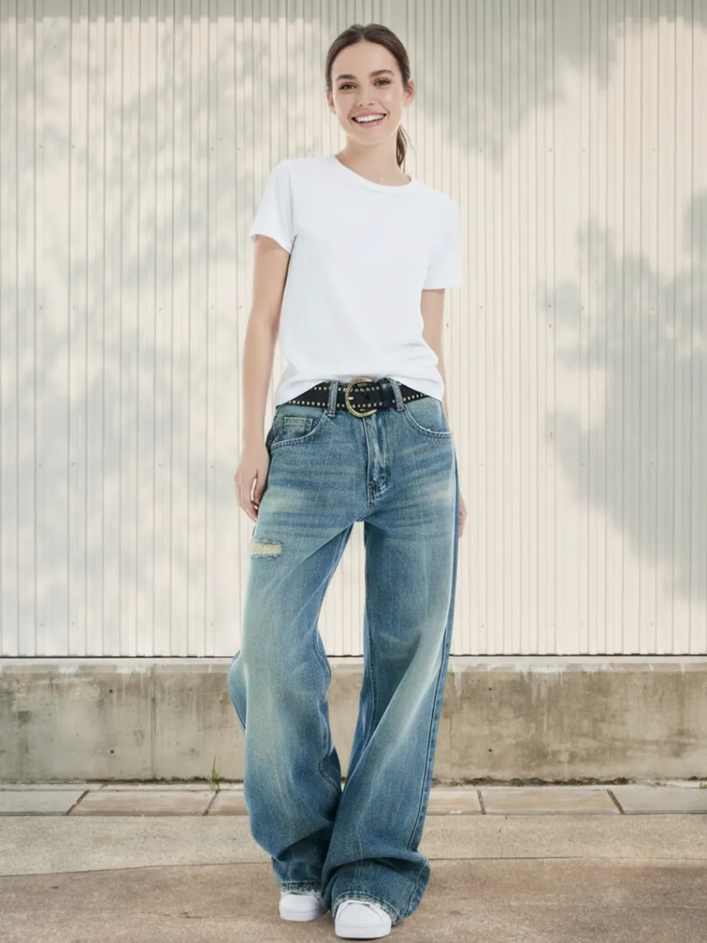 Women's Baggy Retro Washed Skate Jeans