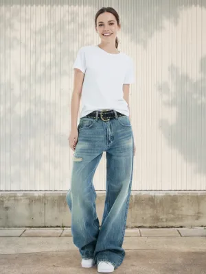 Women's Baggy Retro Washed Skate Jeans — view 1