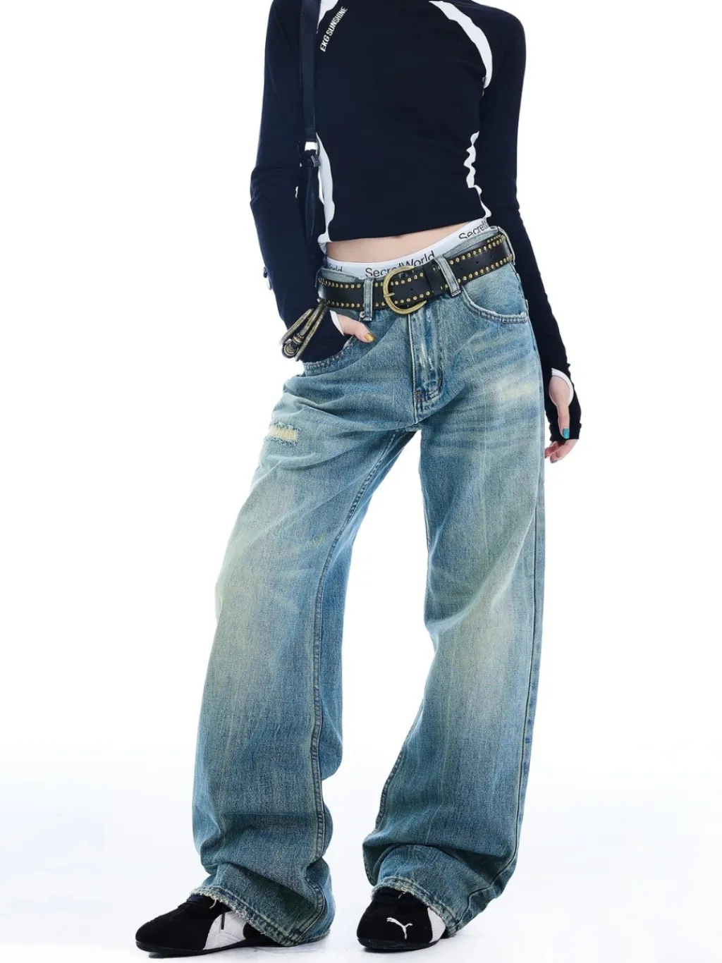 Women's Baggy Retro Washed Skate Jeans — quality denim, made to last