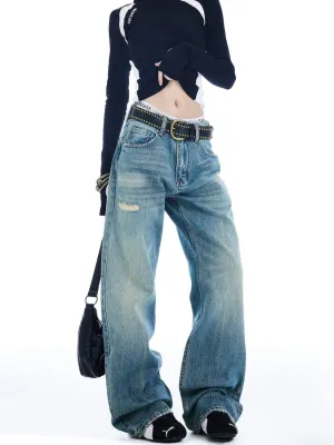Women's Baggy Retro Washed Skate Jeans — view 4