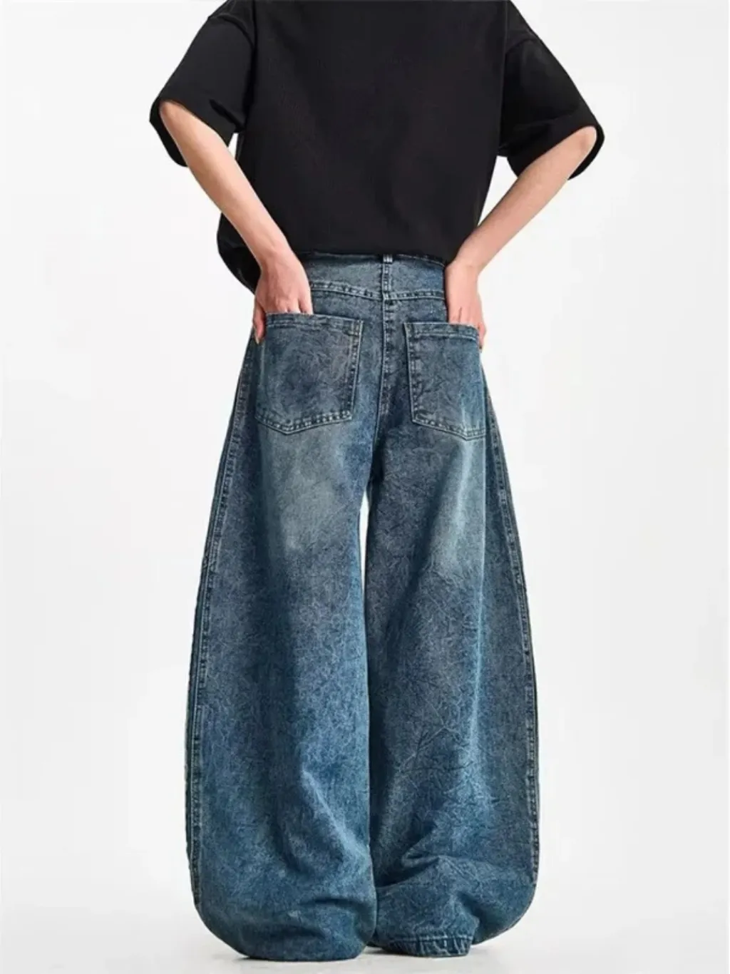 Women's Baggy Sportswear Jeans with Side Stripes — endless ways to style it