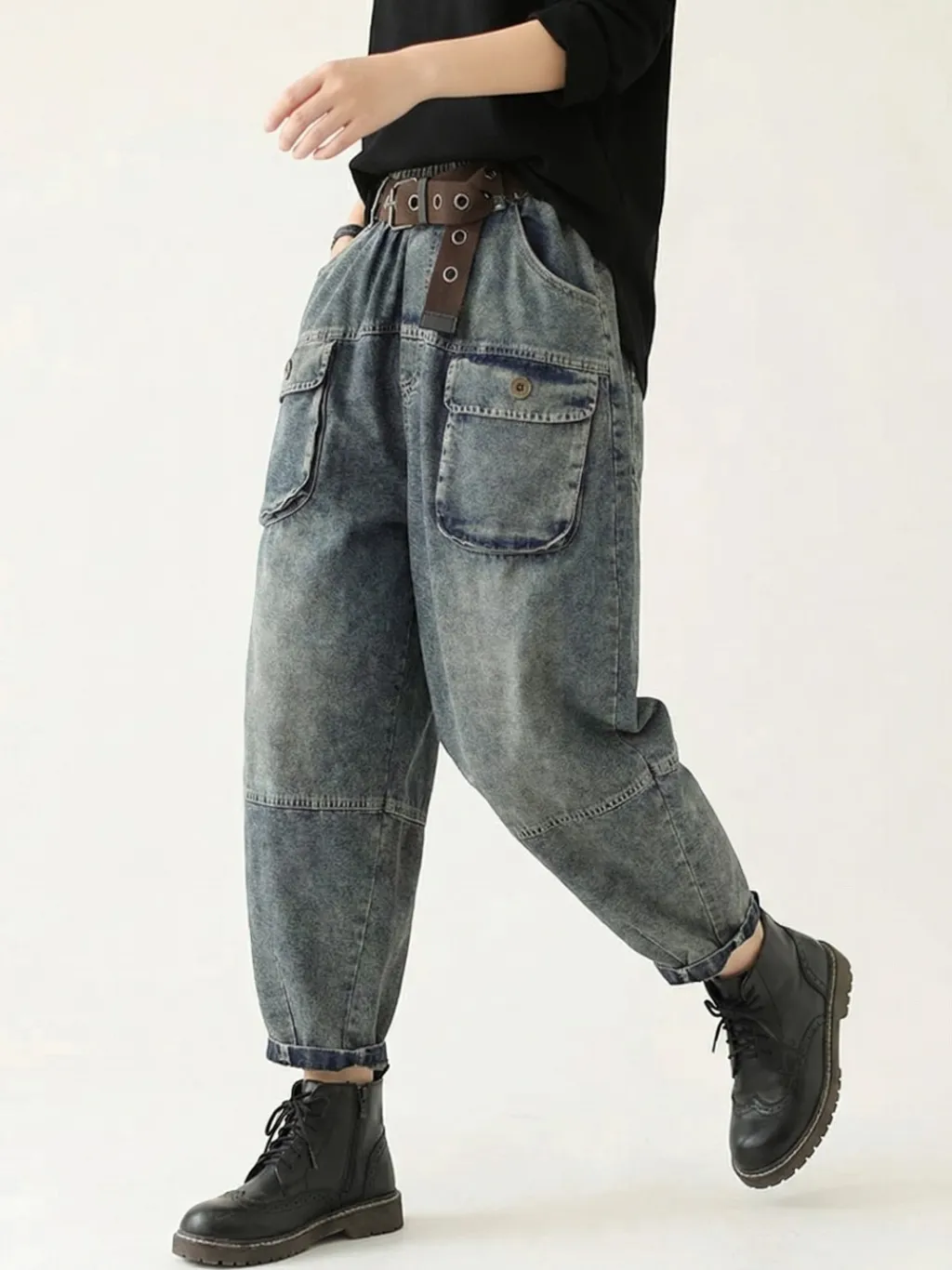 Women's Balloon 7/8 Jeans with Utility Pockets — a pair designed to be worn everywhere