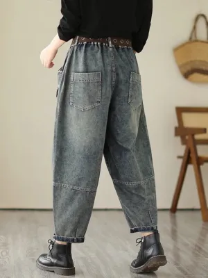 Women's Balloon 7/8 Jeans with Utility Pockets — view 3