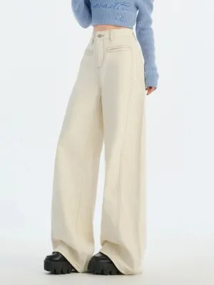 Women's Beige Baggy Jeans — view 4
