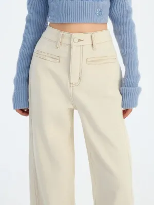 Women's Beige Baggy Jeans — view 6