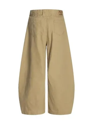 Women's Beige Retro-Inspired Wide-Leg Jeans — view 5