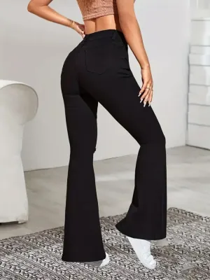 Women's Black High-Waisted Bootcut Jeans — view 5