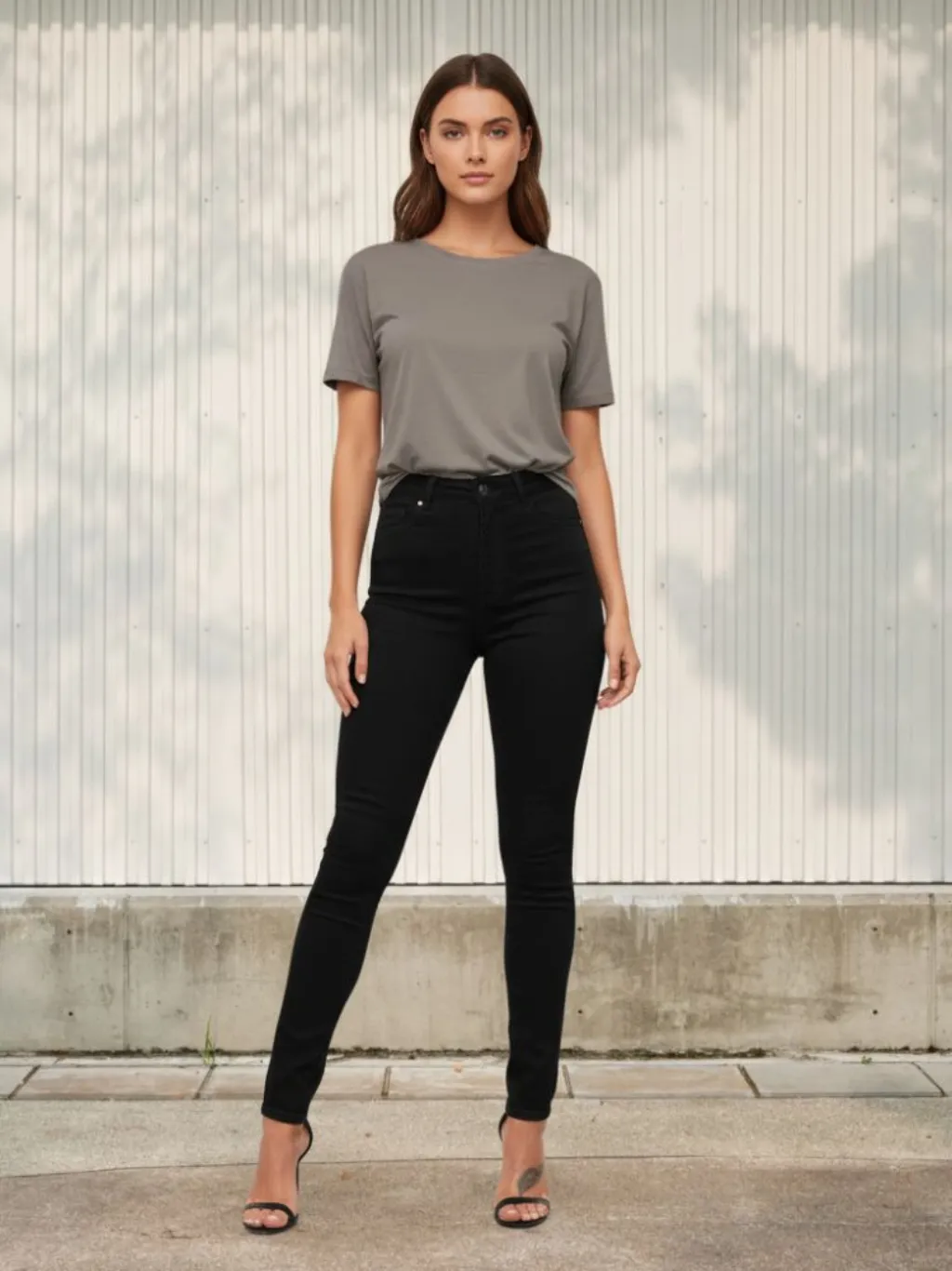Women's Black High-Waisted Skinny Jeans
