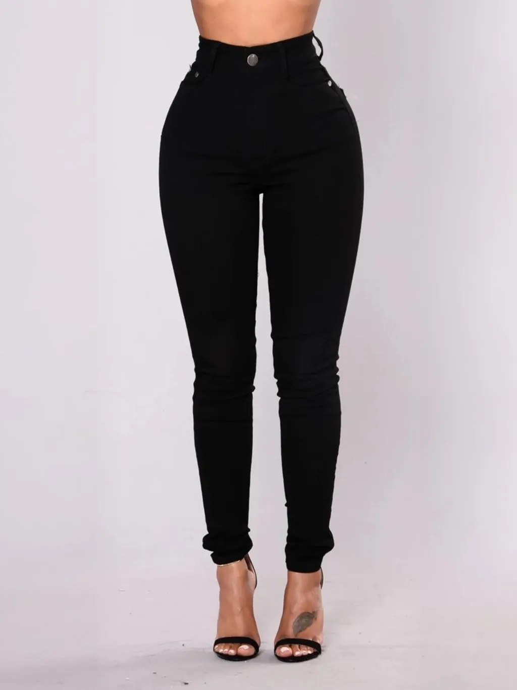 Women's Black High-Waisted Skinny Jeans — a pair designed to be worn everywhere