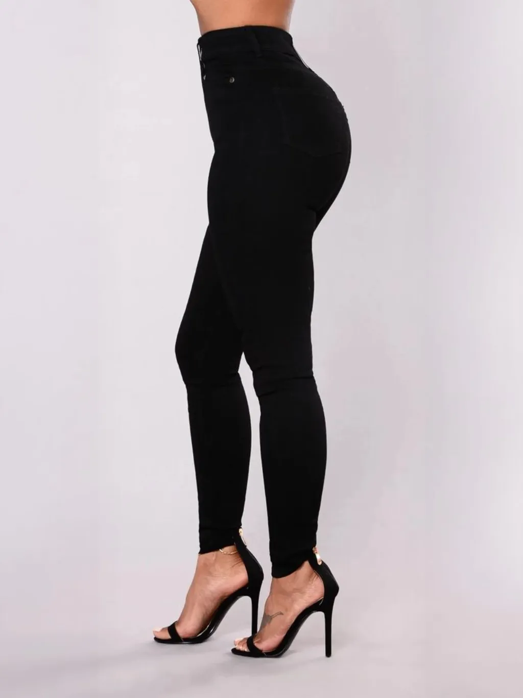 Women's Black High-Waisted Skinny Jeans — quality denim, made to last