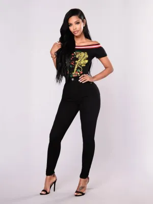 Women's Black High-Waisted Skinny Jeans — view 5