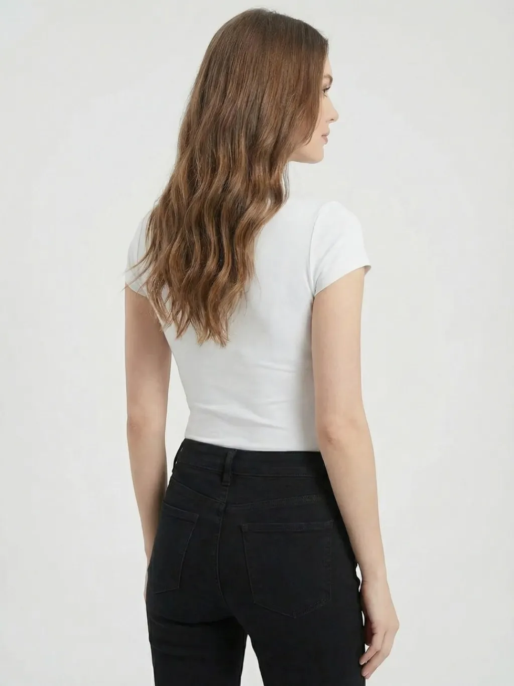 Women's Black High-Waisted Straight 7/8 Jeans — a pair designed to be worn everywhere