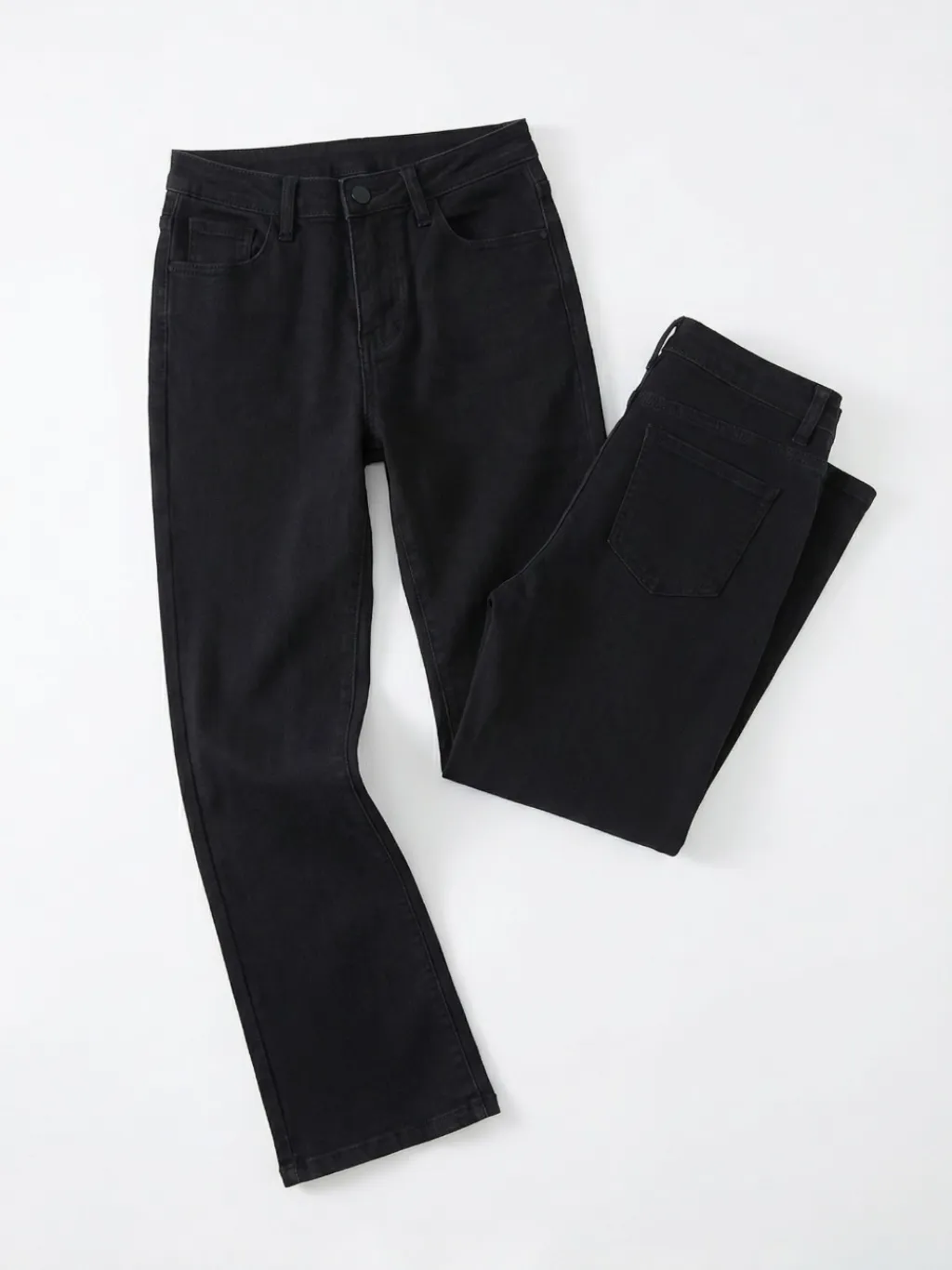 Women's Black High-Waisted Straight 7/8 Jeans — quality denim, made to last