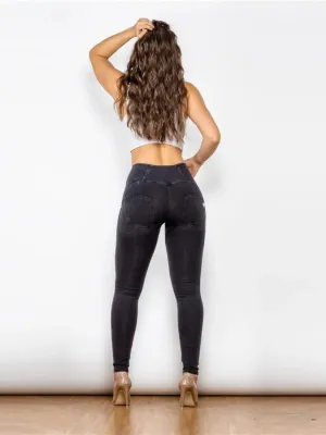 Women's Black Push-Up Second-Skin Jeans — view 3