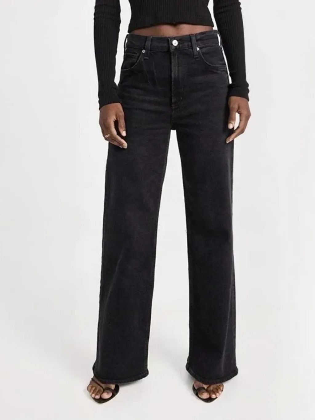 Women's Black Wide-Leg Flare Jeans — quality denim, made to last