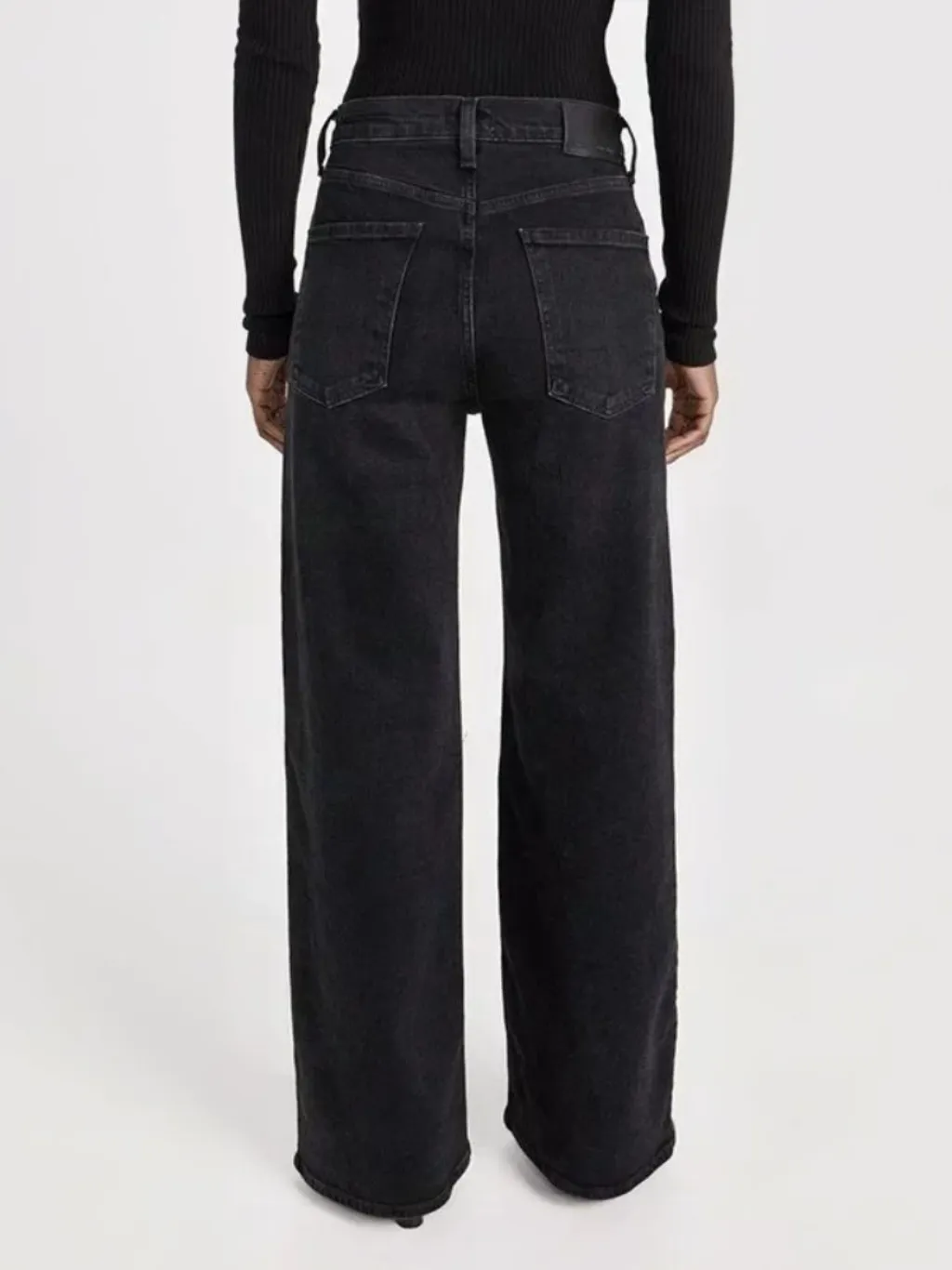 Women's Black Wide-Leg Flare Jeans — endless ways to style it