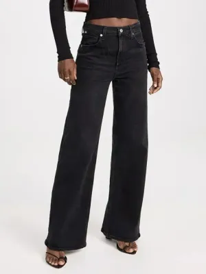 Women's Black Wide-Leg Flare Jeans — view 5