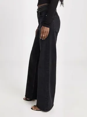 Women's Black Wide-Leg Flare Jeans — view 6