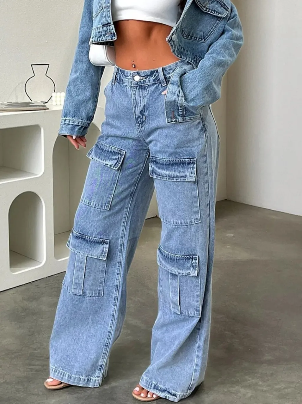 Women's Blue Denim Multi-Pocket Work Jeans — a pair designed to be worn everywhere