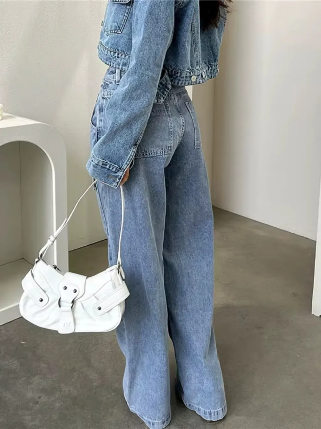 Women's Blue Denim Multi-Pocket Work Jeans — endless ways to style it