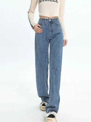 Women's Blue High-Waisted Wide-Leg Jeans — view 2