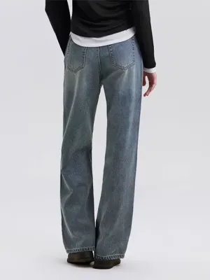 Women's Blue Vintage Regular Fit Jeans — view 4